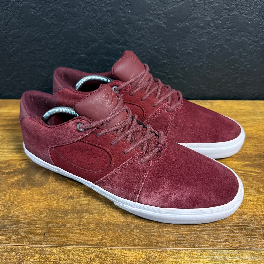 eS Square Three Burgundy Suede Skateboard Shoes Mens 11